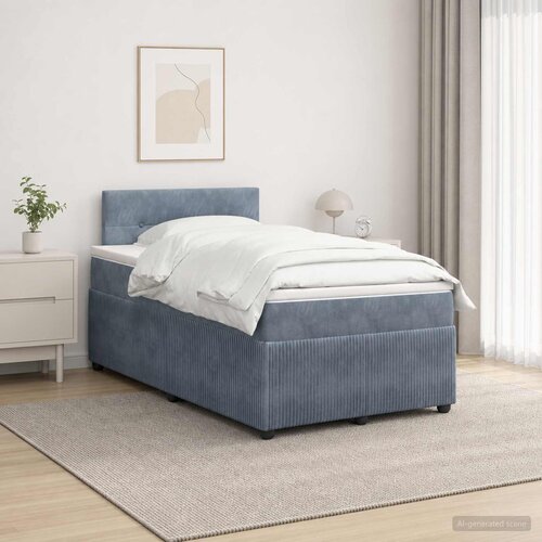  Boxspring krevet s madracem Tamnosiva 120 x 190 cm Bar&scaron;un Cijene