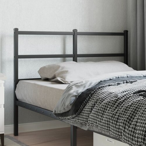 VidaXL Metalno uzglavlje crno 120 cm Slike