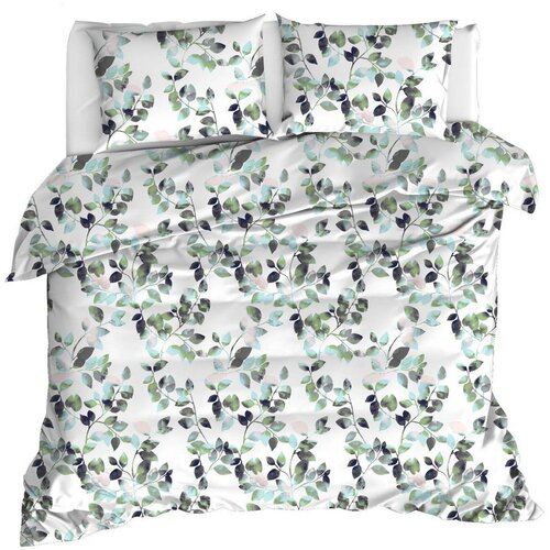 Mijolnir Bijela/zelena posteljina za bračni krevet 200x200 cm Sabine &amp;ndash; Slike