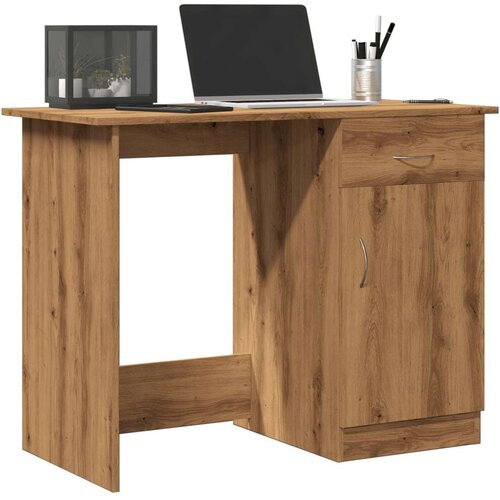 VidaXL Pisalna miza artisan hrast 100x50x76 cm inženirski les Slike