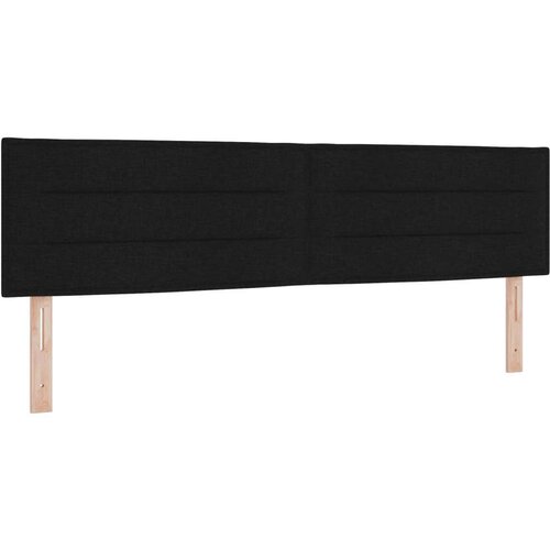  Krevet s oprugom s madracem Crn 180x200 cm Tkanina Slike