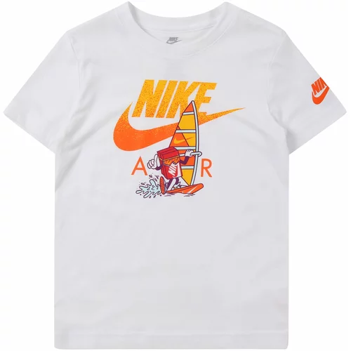 Nike Sportswear Majica 'AIR' lila / neonsko oranžna / svetlo oranžna / bela