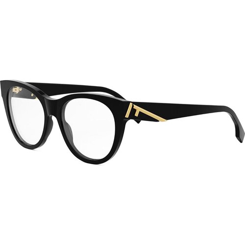 Fendi First Black Round Eyeglasses ONE SIZE (53) Črna/Kristalna Slike