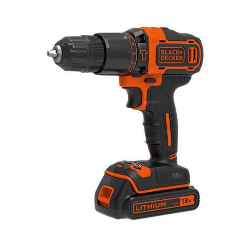 Black &amp;amp; Decker BDCHD18K akumulatorska bu&amp;scaron;ilica/izvijač, 2 brzine, kofer (18 V, 1,5 Ah) Slike