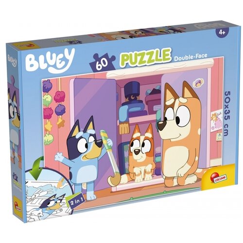 Lisciani Bluey 2-u-1 puzzle od 60 dijelova i bojanka 50x35 cm - Lisciani Cene