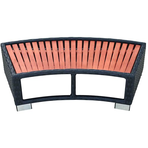  Stepenica za vruću kupku od poliratana 92 x 45 x 25 cm crna Slike
