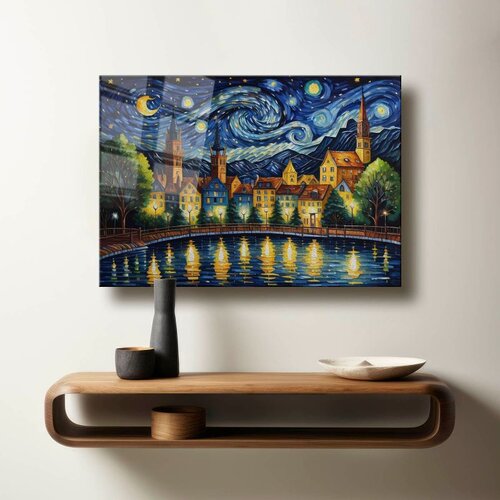 WALLXPERT Dekorativna slika na kaljenom staklu, 50x70cm, Šareno Cene