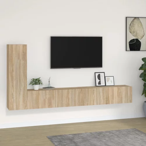 vidaXL Komplet TV omaric 3-delni sonoma hrast inženirski les