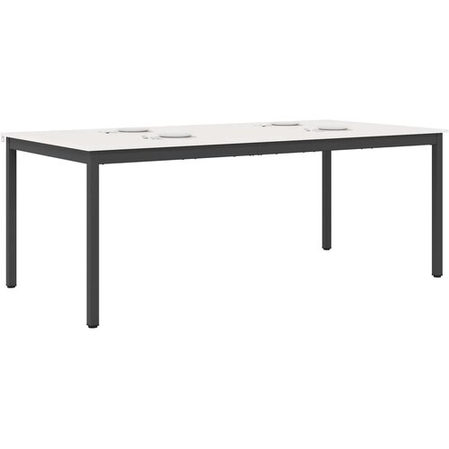  Stol za objedovanje Bijelo 200 x 100 x 75 cm Čvrsto borovo drvo Slike