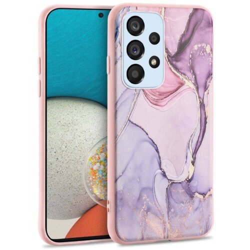 Onasi silikonski ovitek marble za samsung galaxy A53 - roza Cene