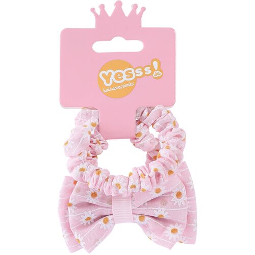 YESSS! dečje scrunchy gumice za kosu roze cvetovi 2/1 Cene