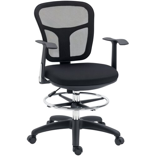 Vinsetto pisarni&scaron;ki stol mreža (100% poliester), jeklo 59D x 59&Scaron; x 95&ndash;115V cm Črna, (5000242952) Cene