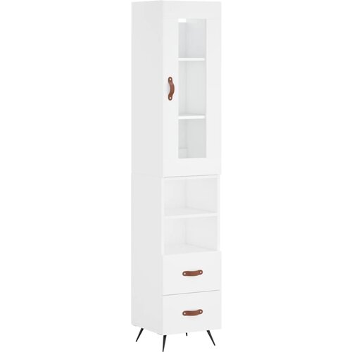 Maison Chic Visoka omara - Komoda - Predalnik bela 34,5x34x180 cm inženirski les, (21721779) Slike