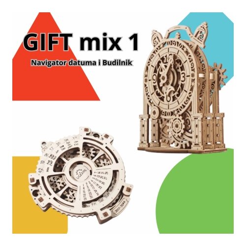 UGEARS 3d mix 1: NAVIGATOR DATUMA I BUDILNIK ( 8270) Slike