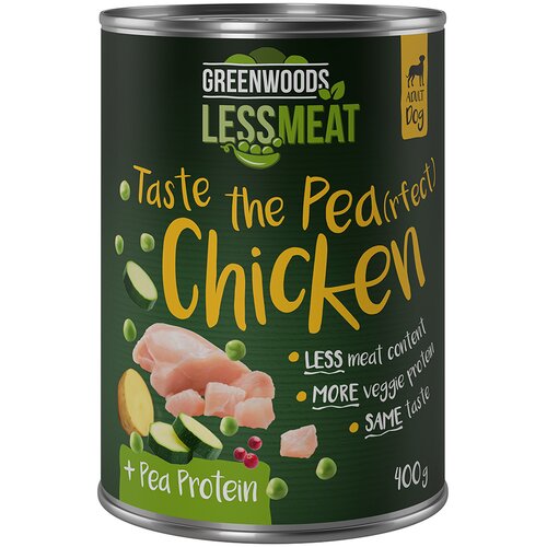 Greenwoods Less Meat s graškom 6 x 400 g - Piletina Cijene