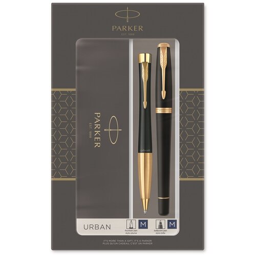 Parker poklon SET Urban Black Mat GT - Hemijska olovka + Nalivpero Slike
