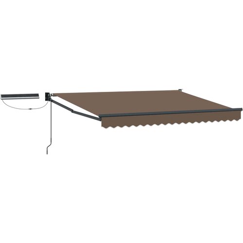 vidaXL Električni zložljiv senčnik Taupe 100% poliester in aluminij, (5000252692) Cene