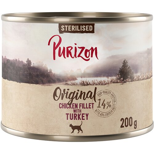 Purizon Original 24 x 200 g - bez žitarica - Sterilised: pileći file s puretinom Cijene