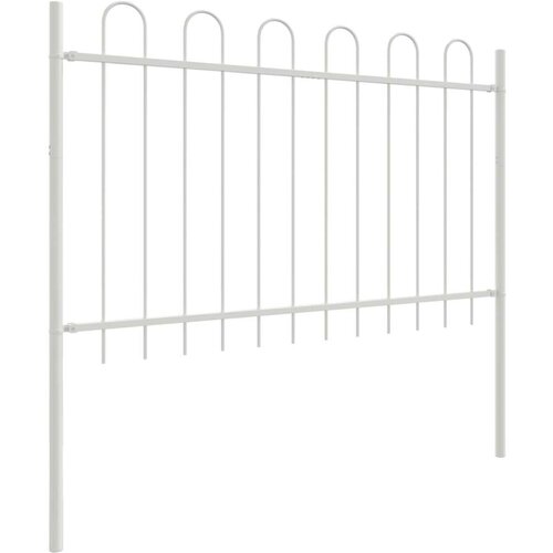 vidaXL Vrtna ograja Bela Jeklo 170 x 120 cm Trajna Vrtna ograja Cene
