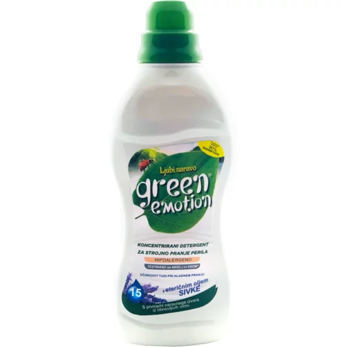 GREEN EMOTION Koncentrirani detergent za strojno in ročno pranje perila z eteričnimi olji sivke 750