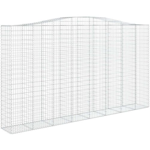  Lučne gabionske ko&amp;scaron;are 3 kom 400x50x220/240cm pocinčano željezo Slike