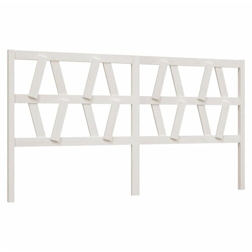 Maison Chic posteljno vzglavje - vzglavna omarica - nočna omarica belo 206x4x100 cm trdna borovina, (21706232) Cene