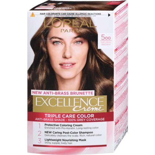 L&amp;acute;Or&amp;eacute;al Paris excellence farba za kosu 500 natural brown Slike