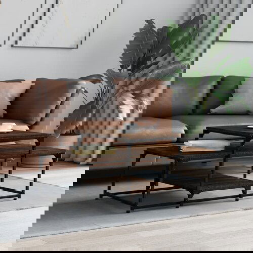 vidaXL Stolić za kavu smeđa boja hrasta 102x60x45 cm konstruirano drvo Cijene