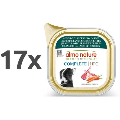 Almo Nature HFC Complete pa&scaron;teta, alu posodica - jagnjetina in korenje - 85 g 17 x 85 g Cene