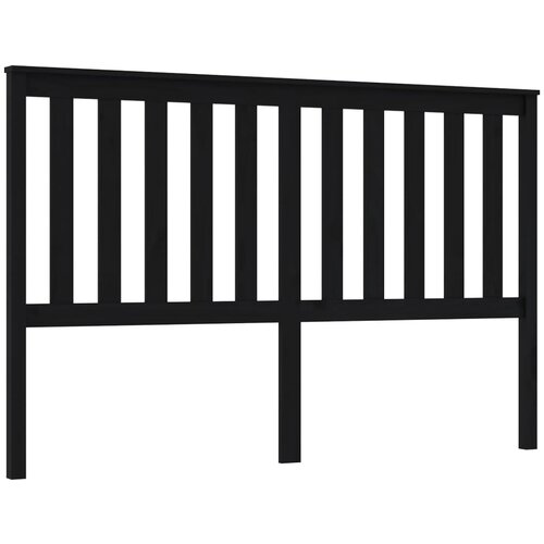 Maison Chic posteljno vzglavje - vzglavna omarica - nočna omarica črno 166x6x101 cm trdna borovina, (21706085) Cene