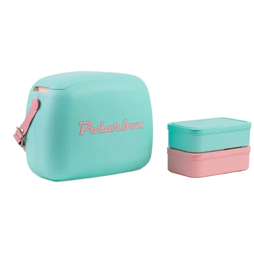 Polarbox Summer Retro Cooler Bag 6L Pop Verde Rosa