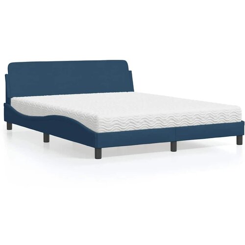  Krevet s madracem Dover plavi 160x200 cm od tkanine Cene