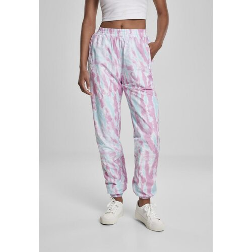 Urban Classics ladies tie dye track pants aquablue/pink Slike