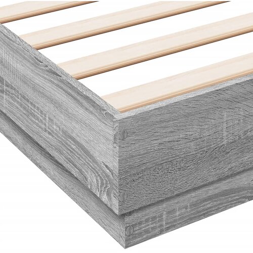  Okvir za krevet boja hrasta 150x200 cm od konstruiranog drva Slike
