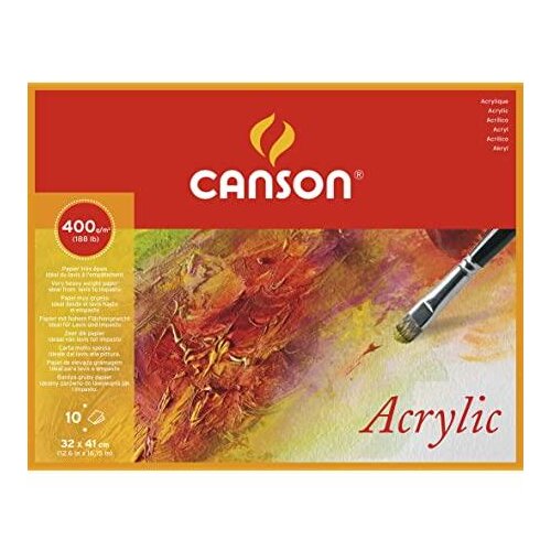 Canson Blok Acrylic 32x41 cm 400 g, 10 listni; fina struktura, (21290379) Cene