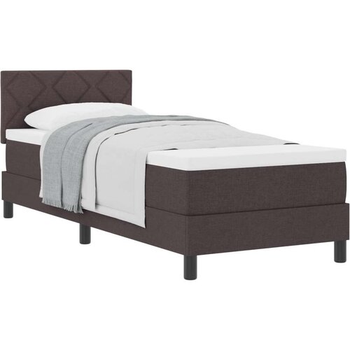  Krevet s kutijom opruga s madracem tamnosmeđi 80x200 cm Slike