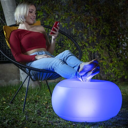  Napihljiv sedež z večbarvnimi LED diodami in daljinskim upravljalnikom Pulight InnovaGoods Slike