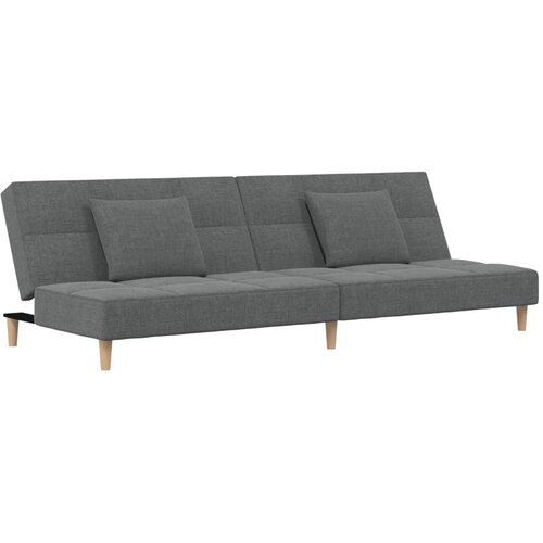 Maison Chic kavč - Sofa - Kanape dvosed z ležiščem in dvema blazinama temno sivo blago, (21727705) Cene