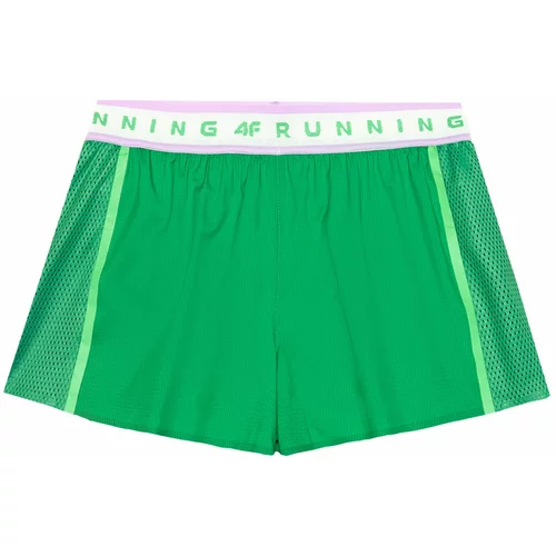 4f Sportske hlače zelena / pastelno ljubičasta / bijela