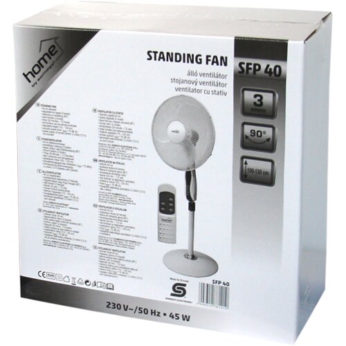 Floria Stoječi ventilator, premer 40 cm, 40 W, bel - ZLN1180 Slike