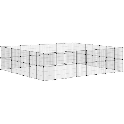  Kavez za ljubimce sa 60 panela i vratima crni 35x35 cm čelični Slike