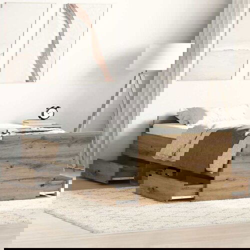 vidaXL Okvir kreveta bez madraca boja hrasta artisan 90x190 cm Cijene