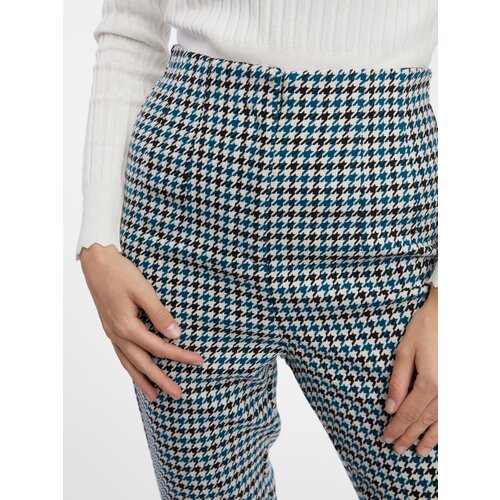 Orsay Black and Blue Ladies Patterned Pants - Women Cene