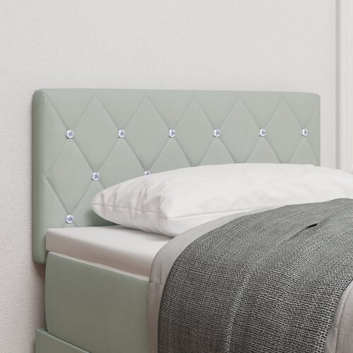 vidaXL LED uzglavlje s kristalnim gumbima tufcana svjetlosivo 80 cm baršunasto, uzglavlje s kristalnim gumbima tufcana svjetlosivo 80 cm baršunasto Cijene