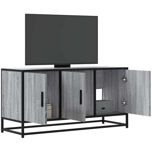 TV ormarić sivi Sonoma 100x35x50 cm Konstruirano drvo i metal Cijene