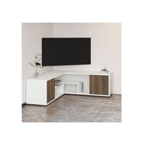 Hanah home tv polica rosa white antique walnut Cene