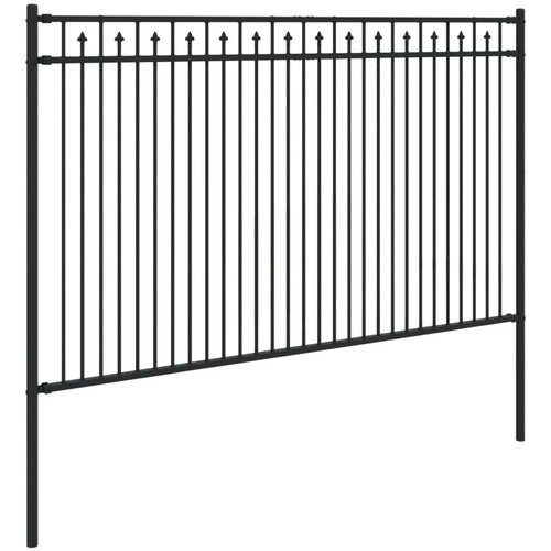 Ograde sa &amp;scaron;iljkom Crna 200 x 166 cm Čelik s prahom premazan Slike