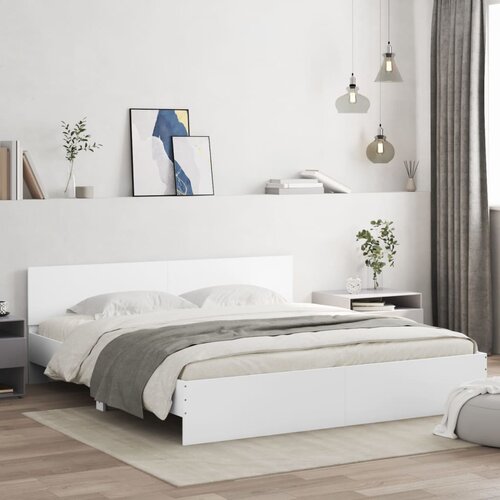 Furnova Posteljni okvir z vzglavjem bel 200x200 cm, (21939905) Slike