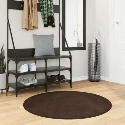  Tepisi za područja Kružni HUARTE Smeđa Ø 100 CM Poliester - Smeđa Ø 100 cm Cene