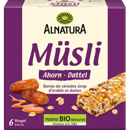 Alnatura Bio muesli pločica javor-datulja - 150 g Slike
